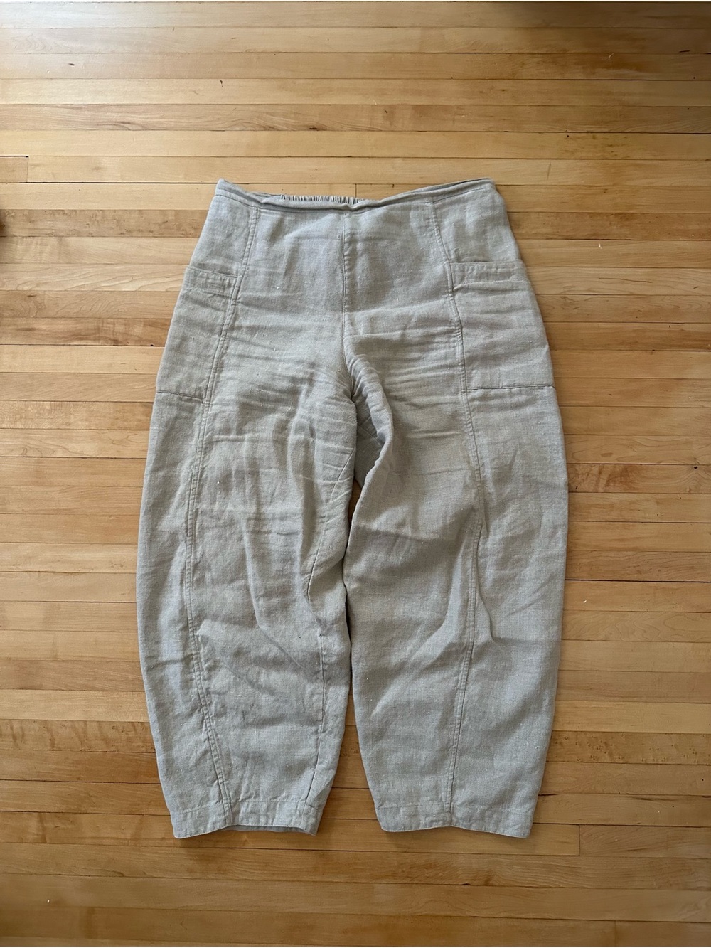 Anokhi linen barrel pants